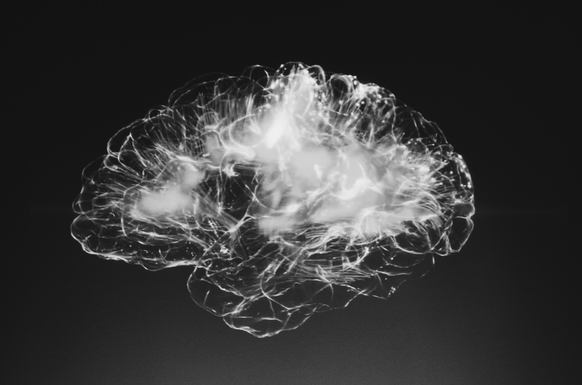 Neuronen die ein wolkenartiges Gehirn formieren